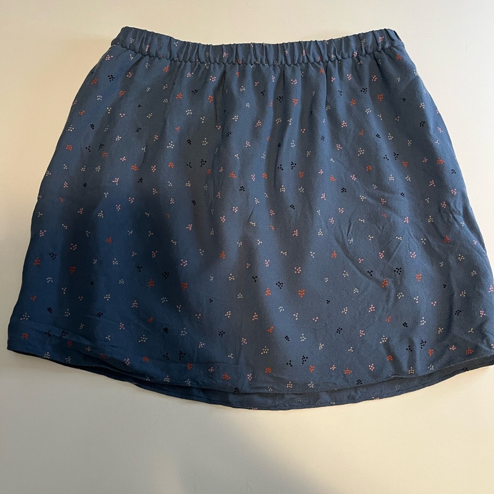 Boden Navy Floral Mini Skirt